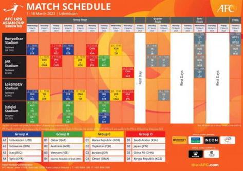 澳洲杯赛程2021赛程表
